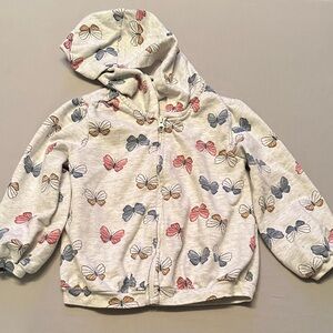 Carter's Pink and Gray Butterfly Hoodie